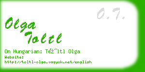 olga toltl business card